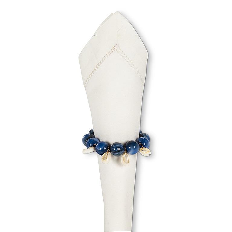 Servilletero de cuentas con conchas