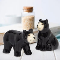 Black Bear Salt & Pepper Shaker Set – Tableware gift Montreal Villeray Urban Palate