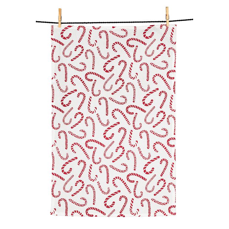 Candy Canes Kitchen Towel – Holiday Décor gift Montreal Villeray Urban Palate