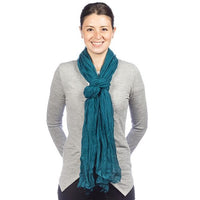 Écharpe légère classique - Bleu sarcelle