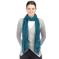 Écharpe légère classique - Bleu sarcelle