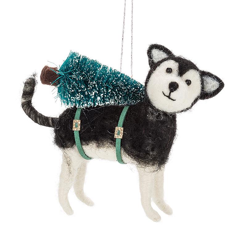 Husky Tree Ornament – Holiday Décor gift Montreal Villeray Urban Palate