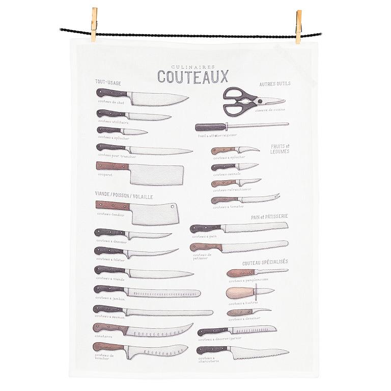Couteaux Kitchen Towel – Tableware gift Montreal Villeray Urban Palate