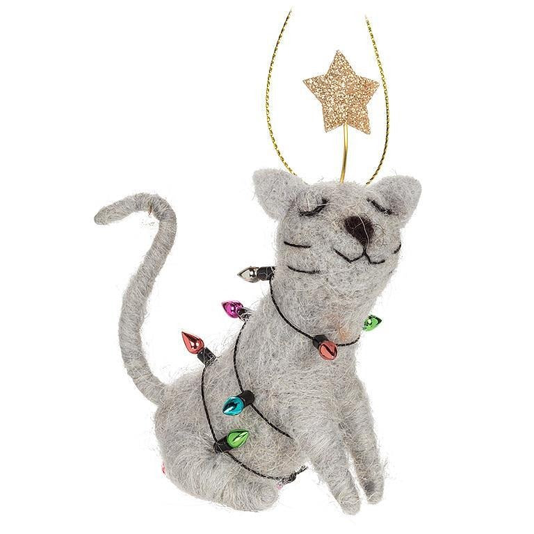 Sitting Cat with Lights Ornament – Holiday Décor gift Montreal Villeray Urban Palate