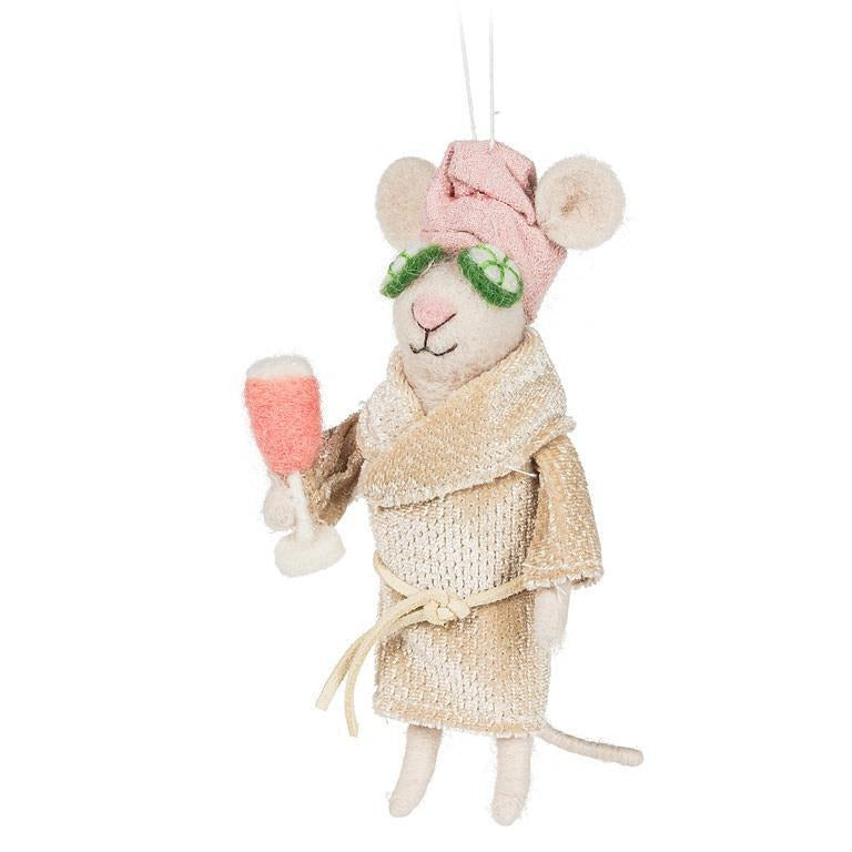 Spa Mouse with Cucumbers Ornament – Holiday Décor gift Montreal Villeray Urban Palate