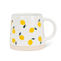 Wide Base Mug with Lemons