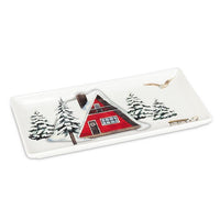 Winter Cabins Rectangle Platter – Holiday Décor gift Montreal Villeray Urban Palate