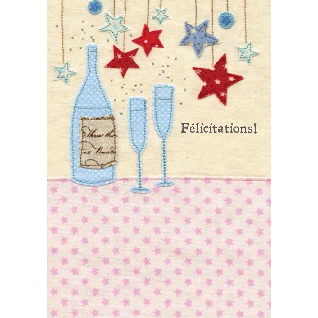Tarjeta de felicitación "Félicitations" 5" x 7"