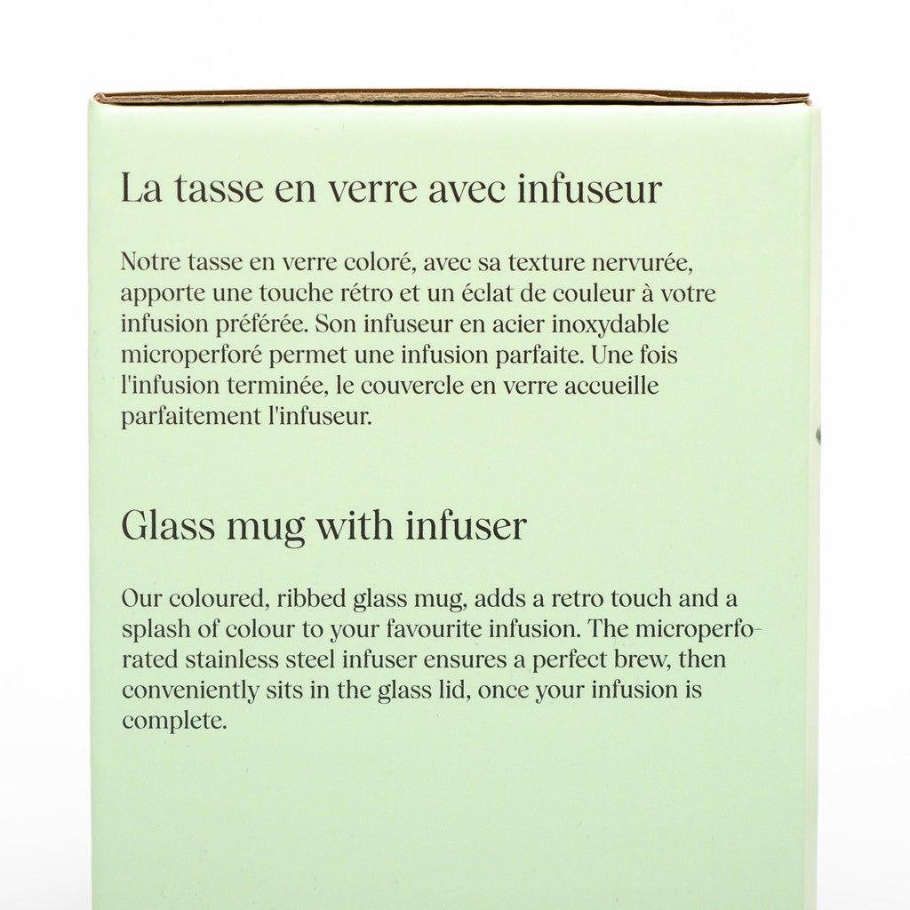 Taza de vidrio Opale con infusor - Verde jade