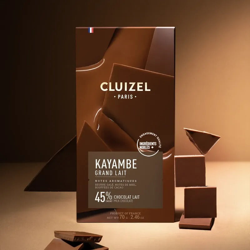 Barra de chocolate Kayambe Grand Lait 45% 70g