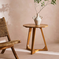 Mesa auxiliar de teca Arra