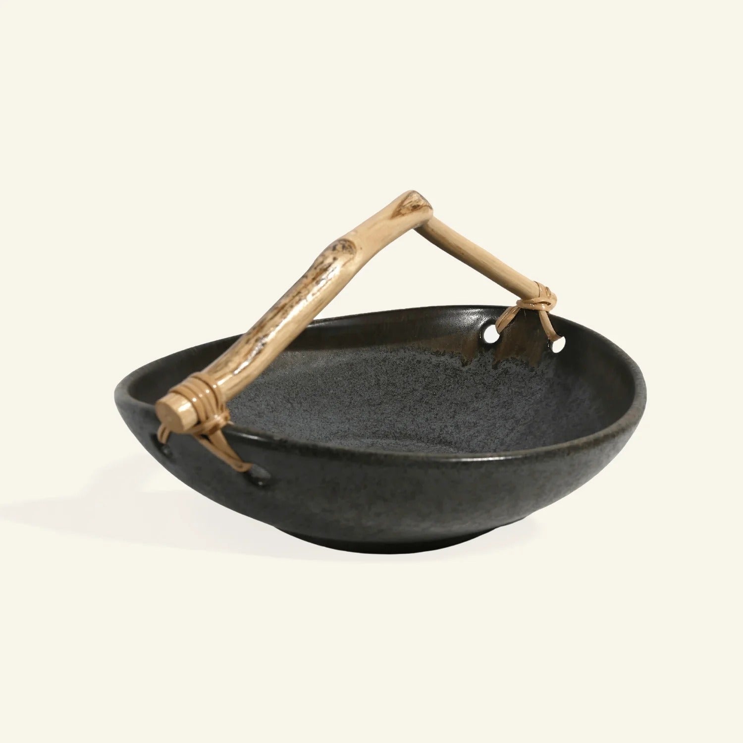 Ceramic and Wood Dish - Black / Grey – Home Décor gift Montreal Villeray Urban Palate
