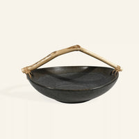 Ceramic and Wood Dish - Black / Grey