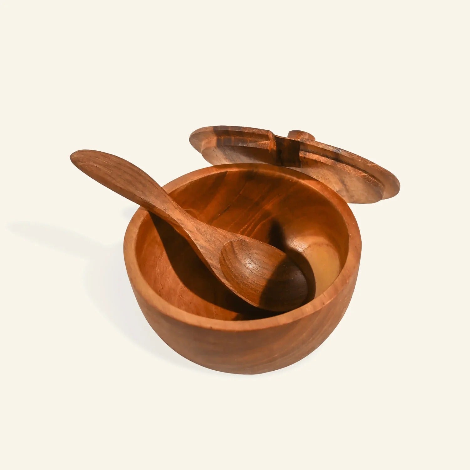Cuenco de especias de madera de teca