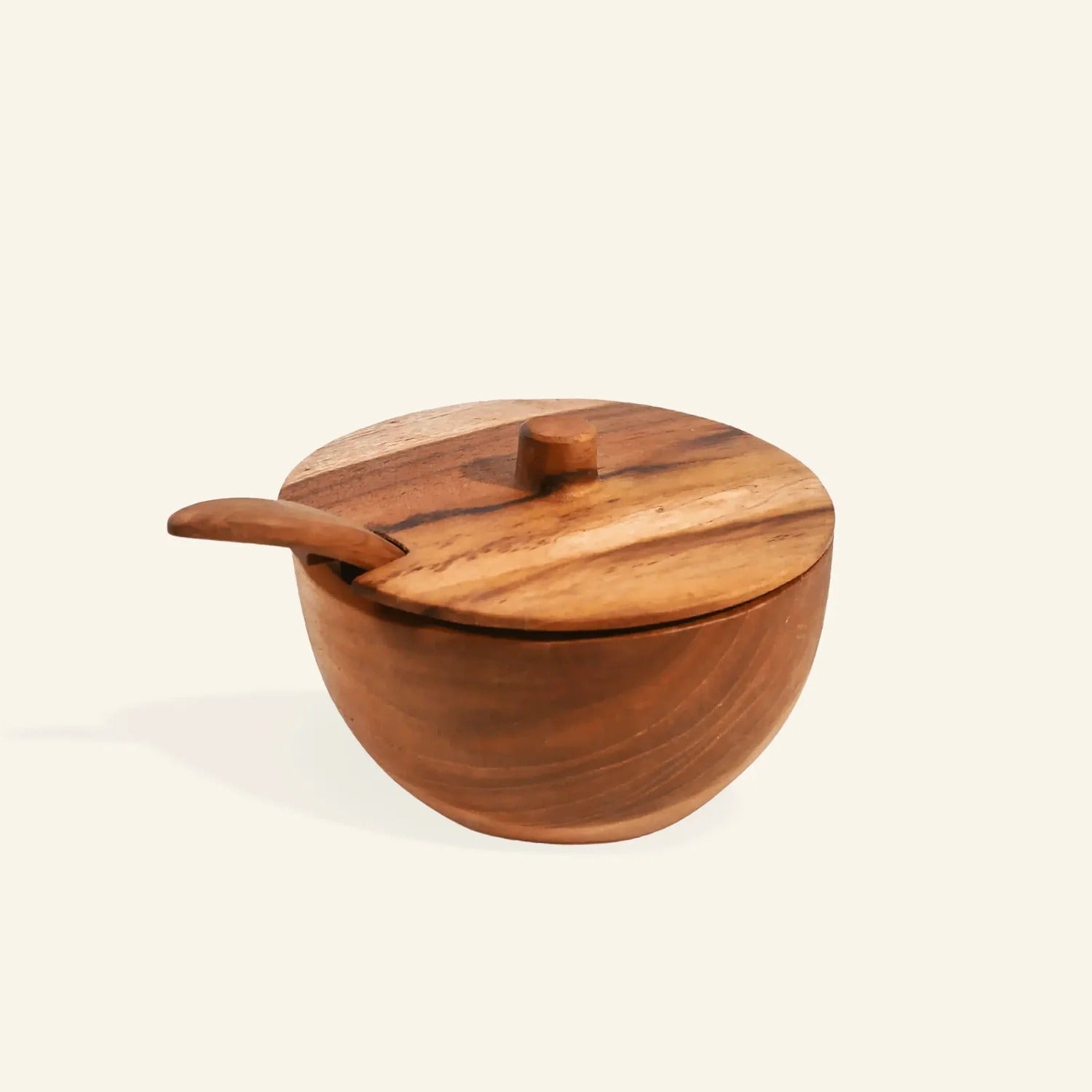 Cuenco de especias de madera de teca