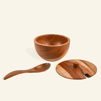 Cuenco de especias de madera de teca