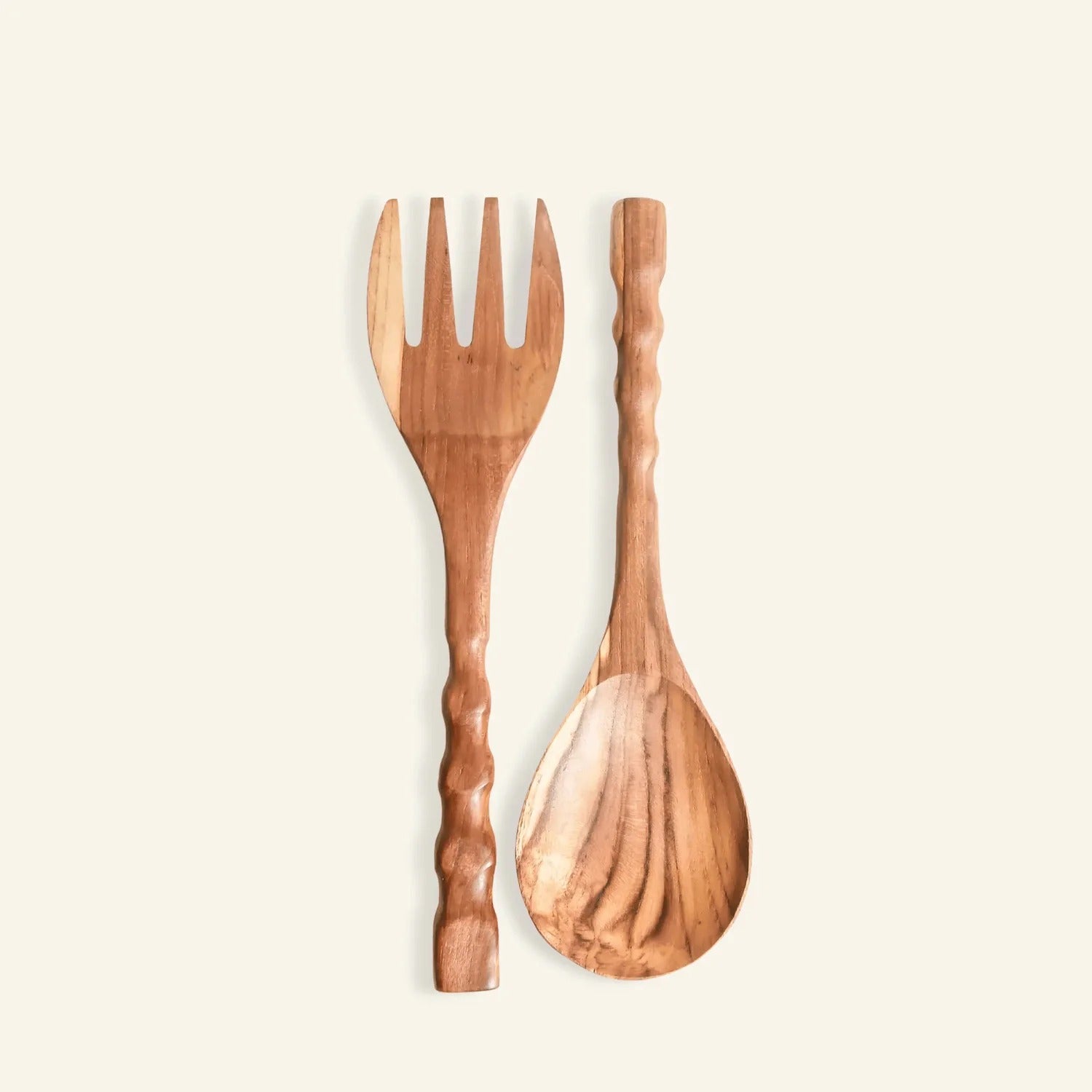 Teak Wood Fork and Spoon Set – Tableware gift Montreal Villeray Urban Palate
