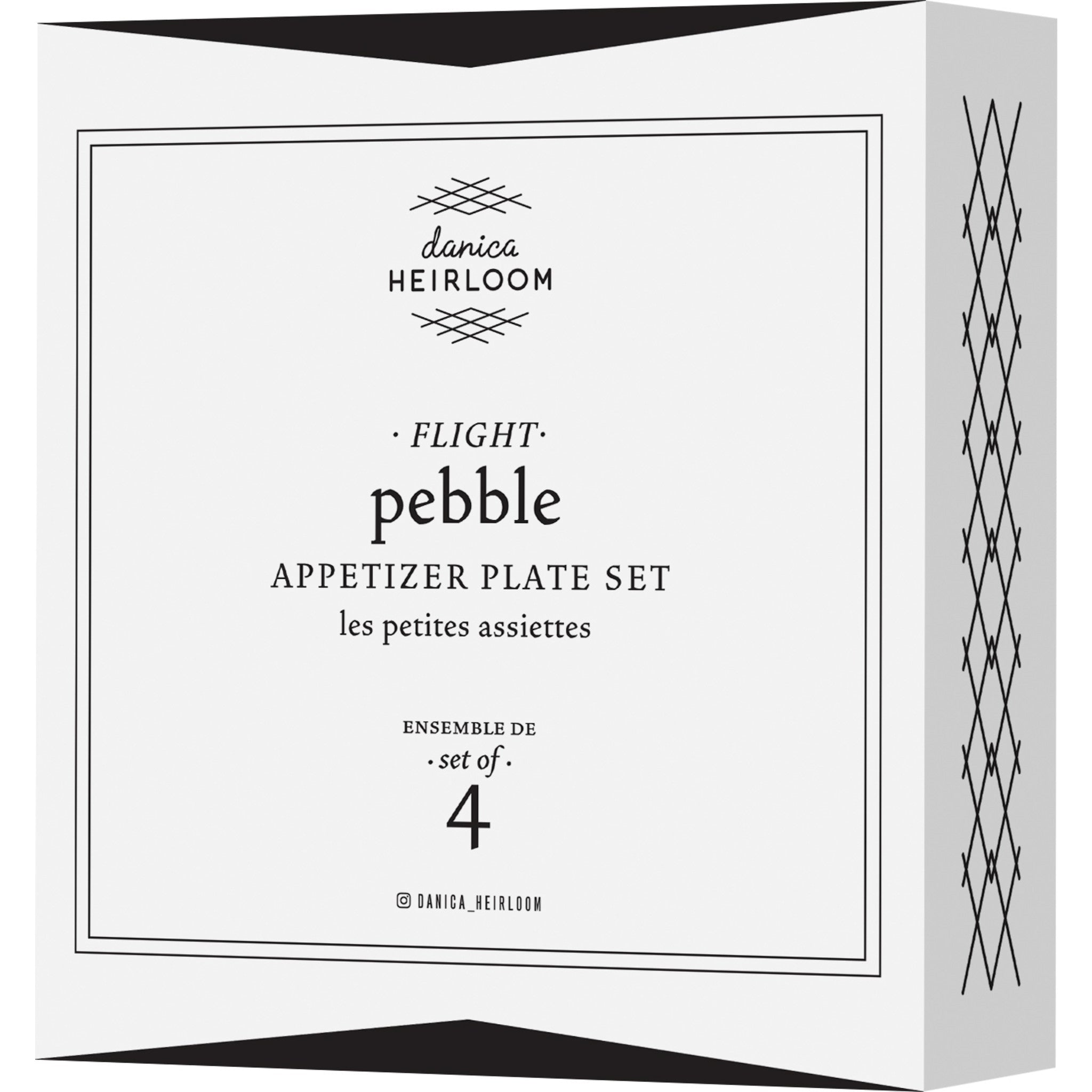 Flight Pebble Appetizer Plates - Set of 4
