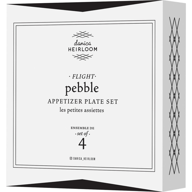 Flight Pebble Appetizer Plates - Set of 4