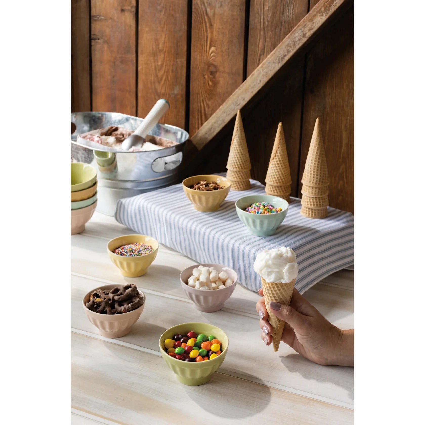 Flora Sundae Bar Pinch Bowls - Juego de 6