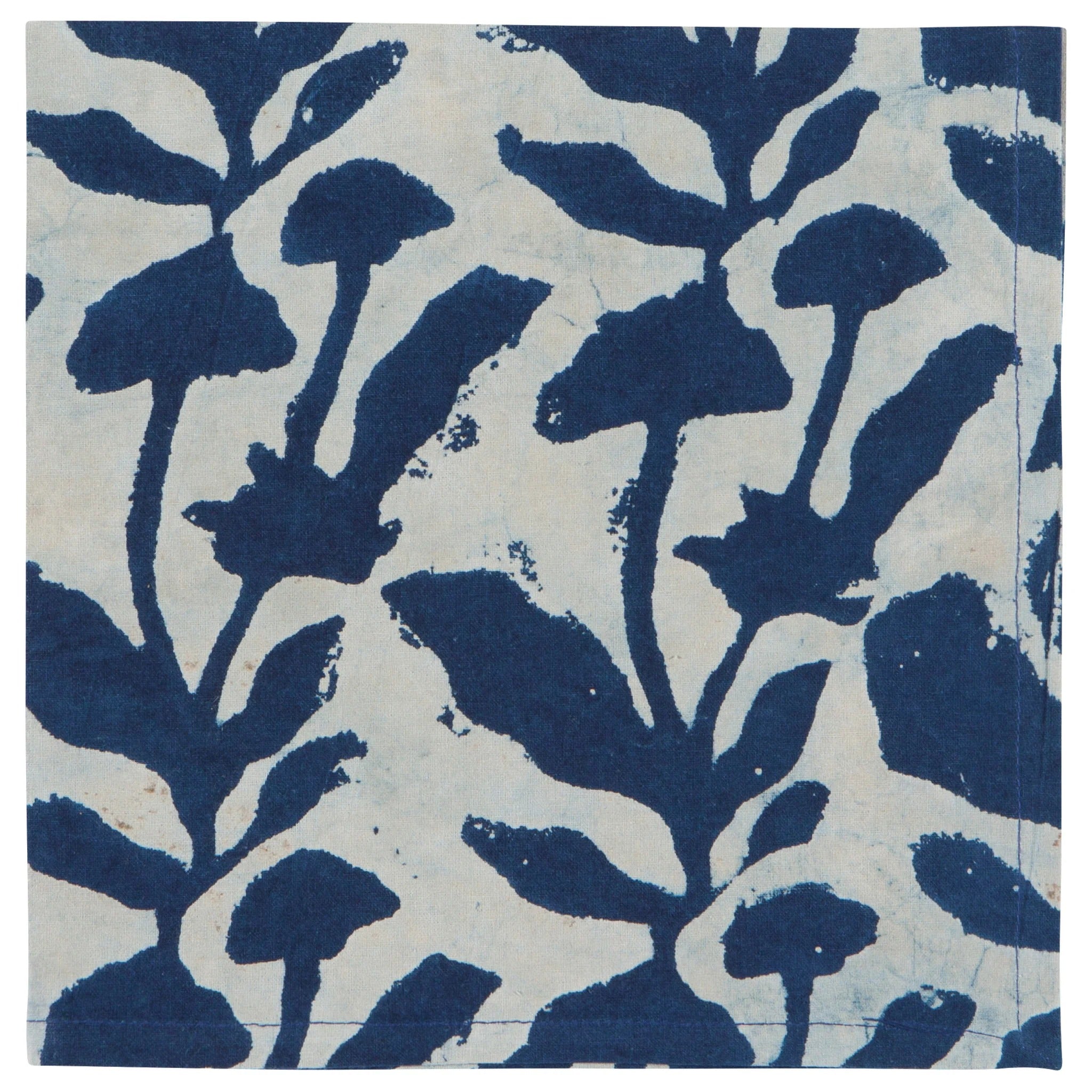 Flourish Block Print Napkins - Set of 4