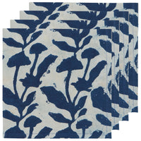 Flourish Block Print Napkins - Set of 4 – Kitchen Linens gift Montreal Villeray Urban Palate