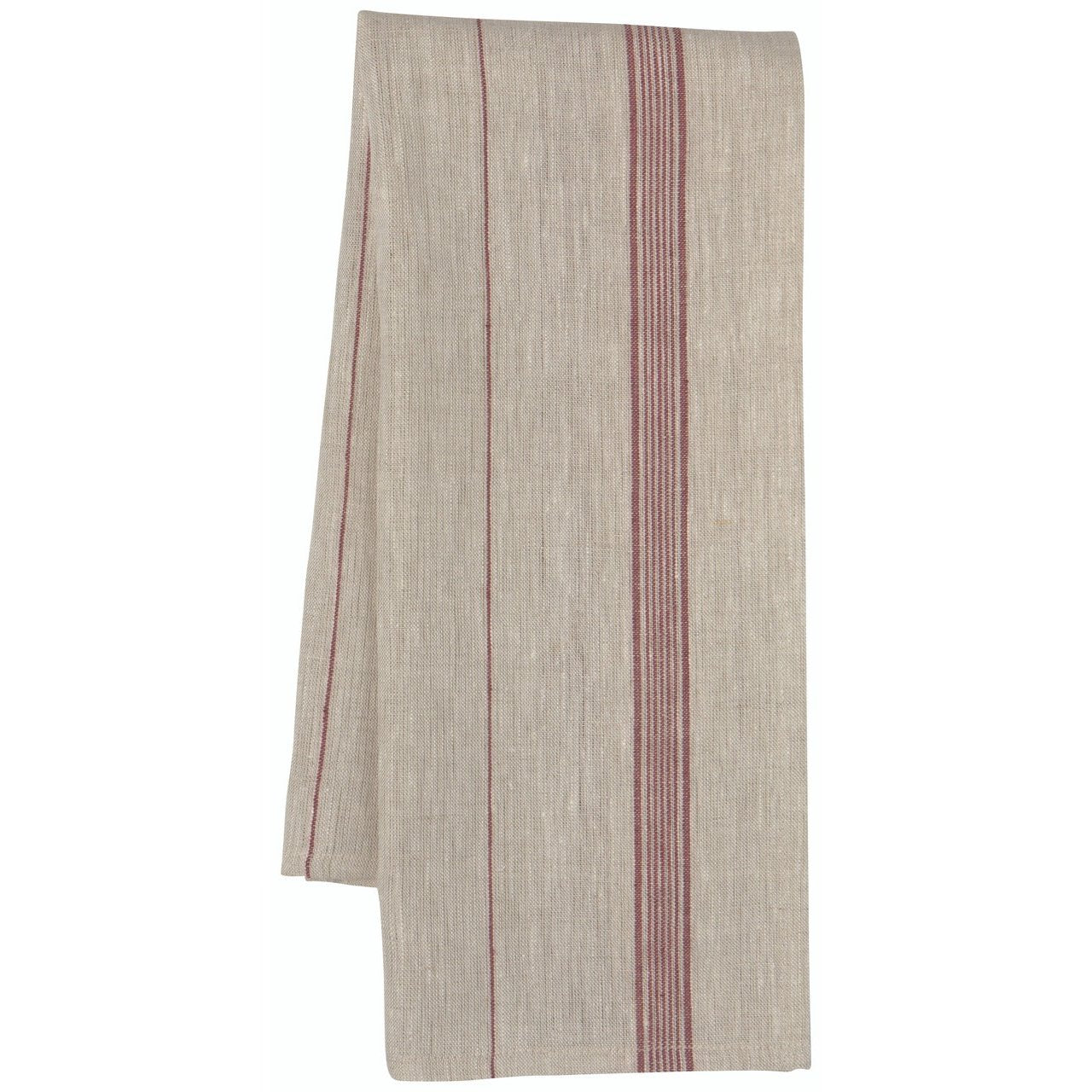 Maison Stripe Wine Linen Dishtowel