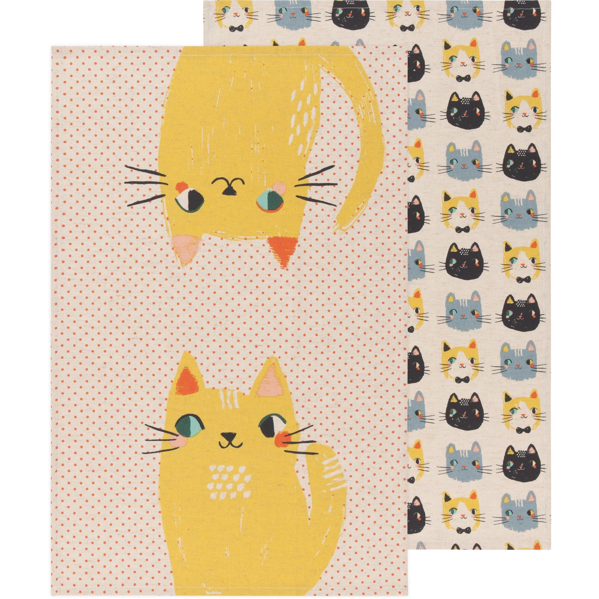 Meow Meow Dishtowels - Set of 2