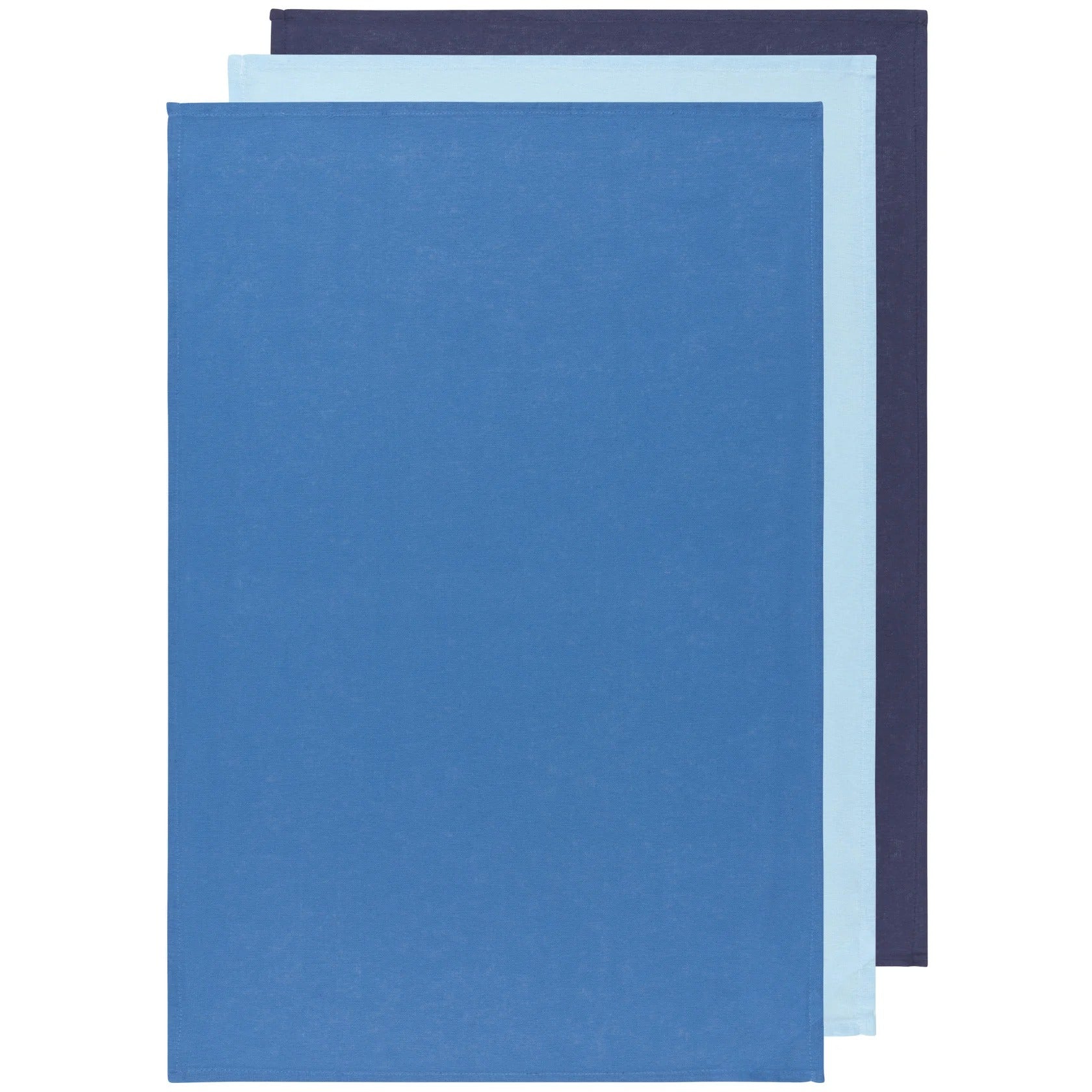 Juego de 3 paños de cocina de indigo de tela de saco con diseño de Moon Cool Blue