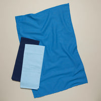 Juego de 3 paños de cocina de indigo de tela de saco con diseño de Moon Cool Blue