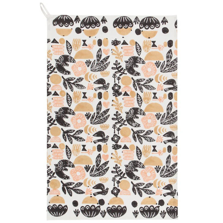 Myth Block Print Dishtowel