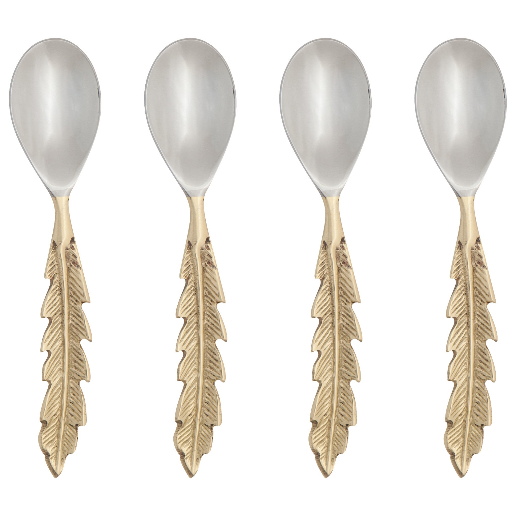 Plume Gold Spoons Set of 4 – Tableware gift Montreal Villeray Urban Palate