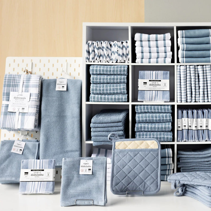 Slate Blue Symmetry Dishtowel