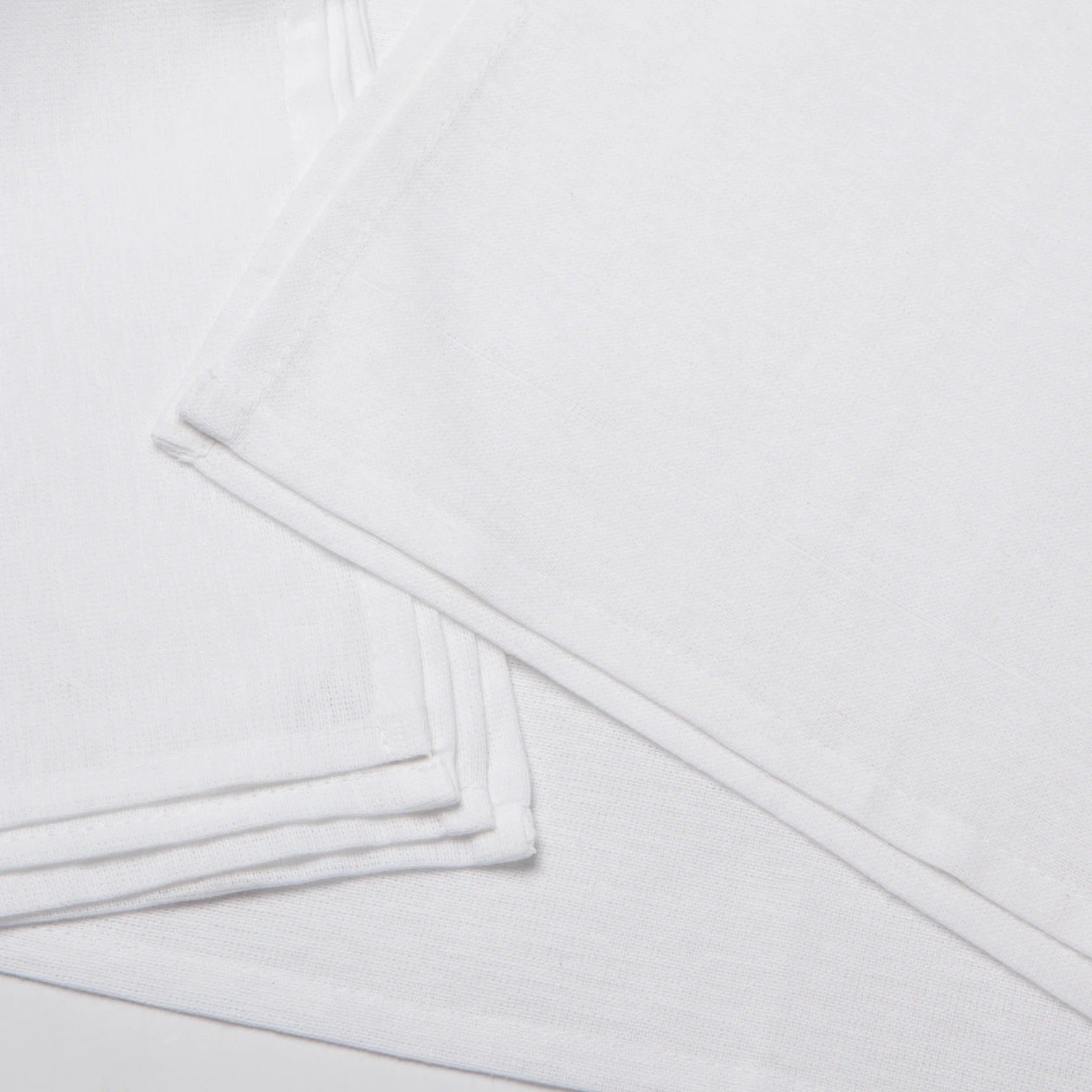 Paños de cocina blancos de tela de saco (juego de 3)