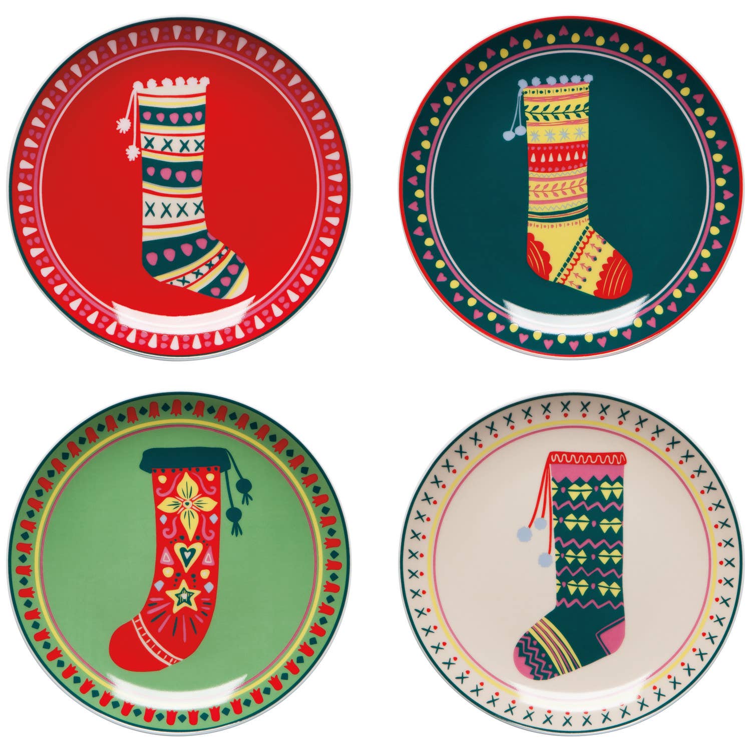 Winter Woolens Appetizer Plates  Set of 4 – Tableware gift Montreal Villeray Urban Palate
