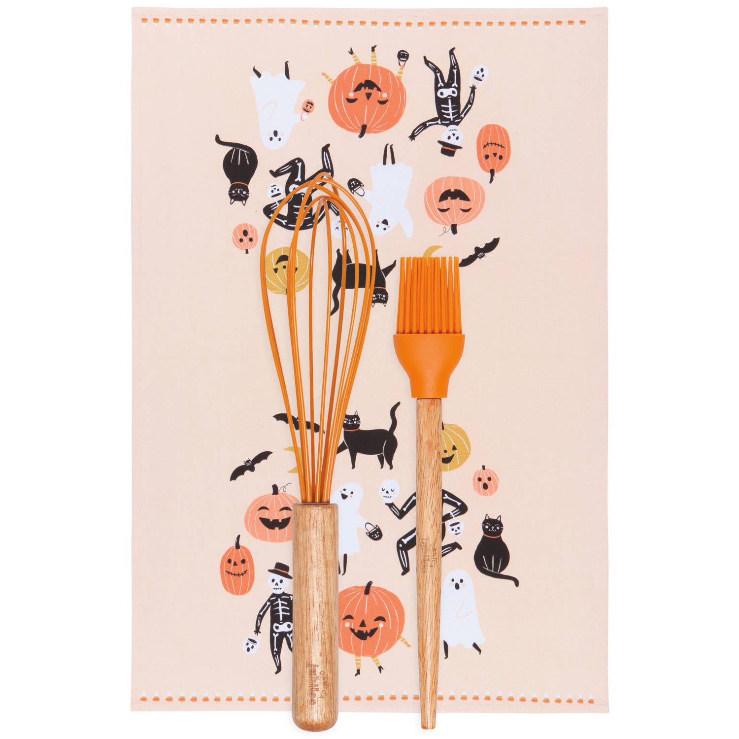 Danica Jubilee Whisk, Brush, and Dishtowel Set of 3 - Boo Crew – Kitchen Linens gift Montreal Villeray Urban Palate