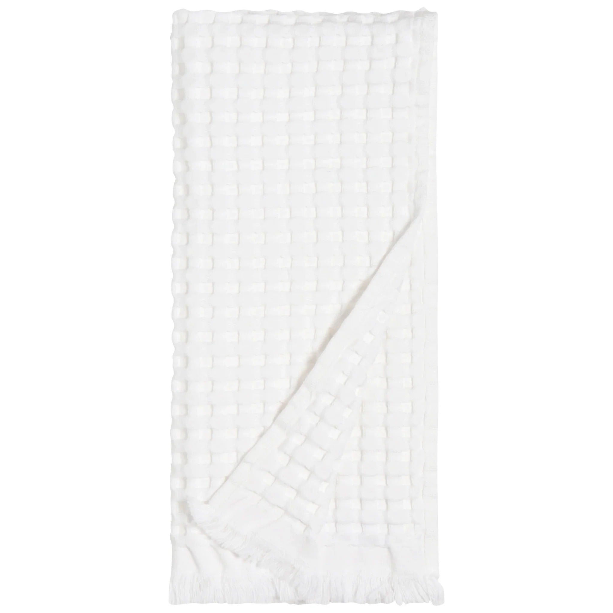 White Organic Cotton Waffle Hand Towel – Kitchen Linens gift Montreal Villeray Urban Palate