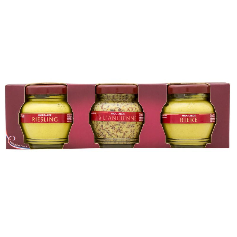 Coffret Cadeau Moutarde Trio Terroir 165g