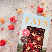 Dark Chocolate and Quebec Raspberry Duo 80g