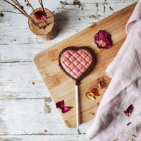 Artisanal Heart Chocolate Lollipop 30g