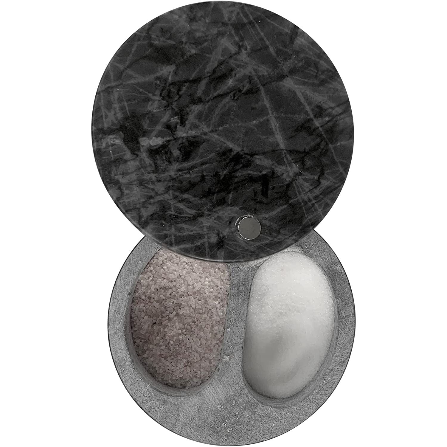 Black Marble Double Salt Cellar