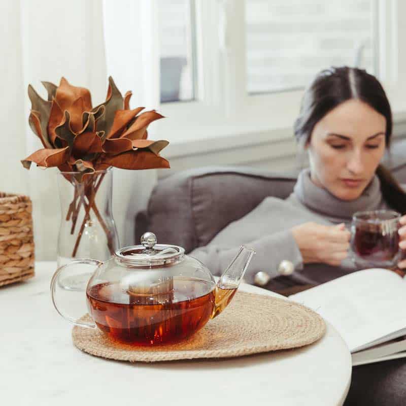 Joliette Elegant Large Glass Infuser Teapot