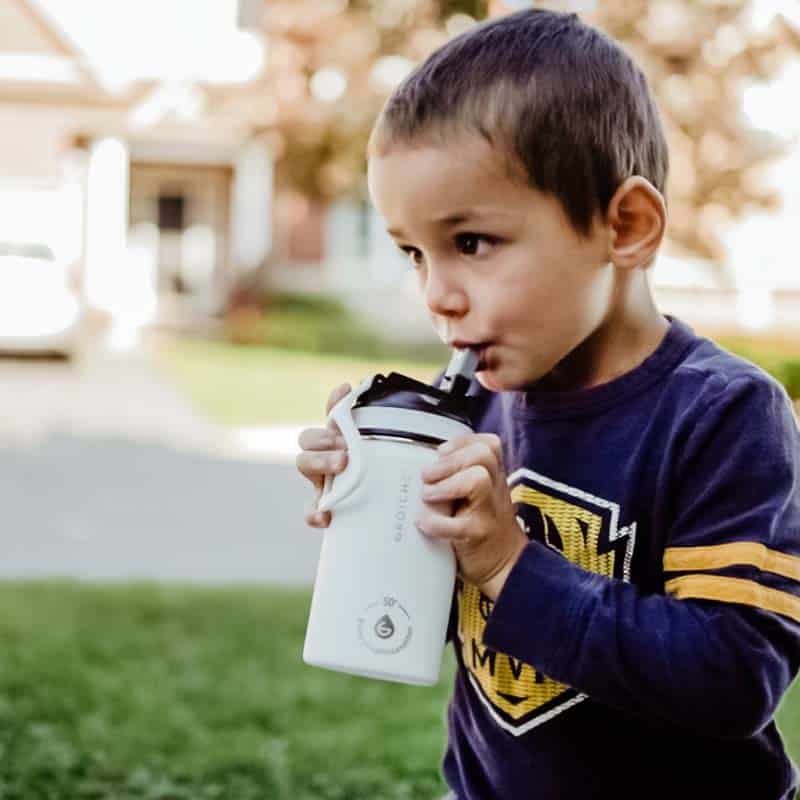 Botella de agua para niños con aislamiento LIL CHILL - Blanco