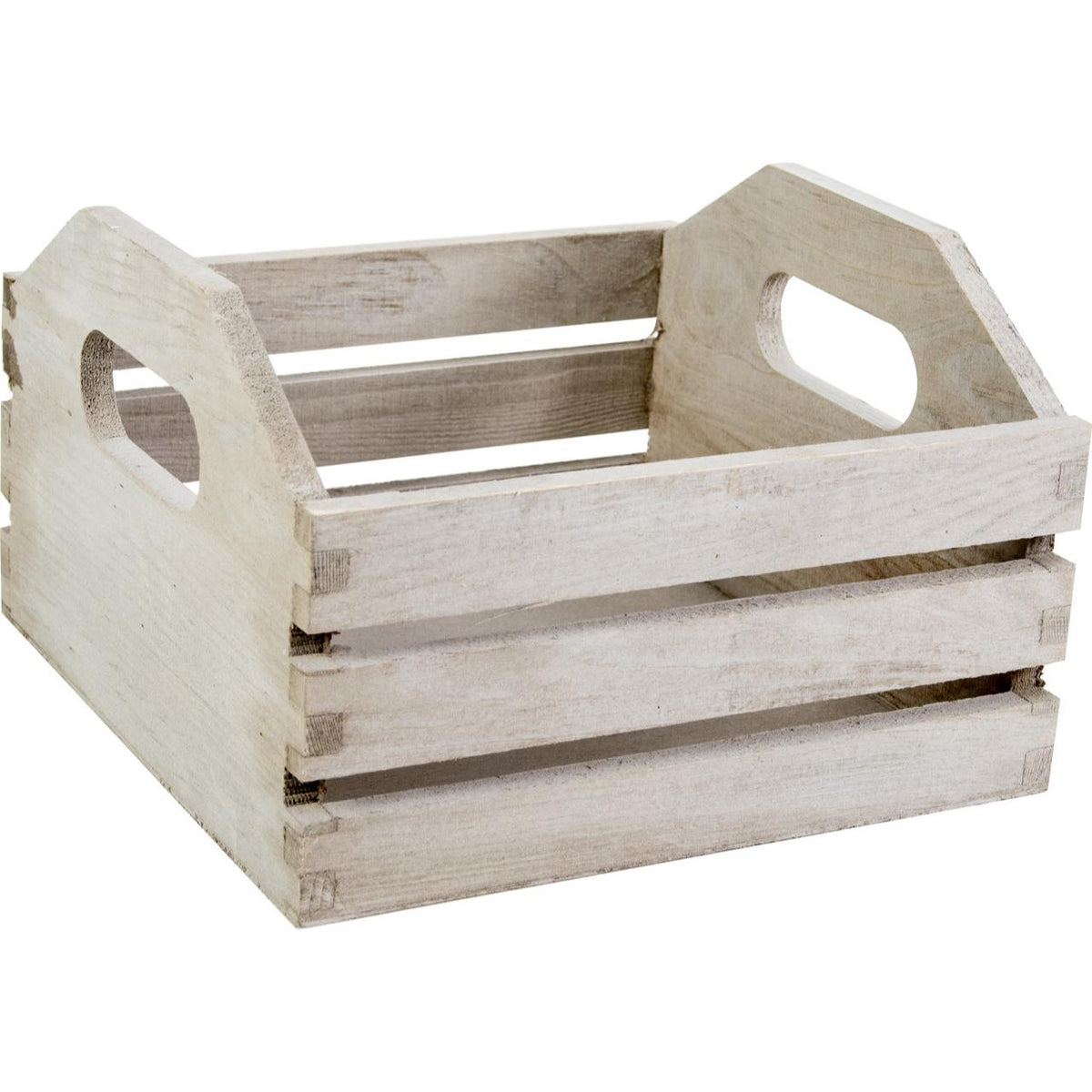 Wooden Crate with Handles