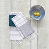 Cabo Woven Kitchen Towel Set Of 3 Blue