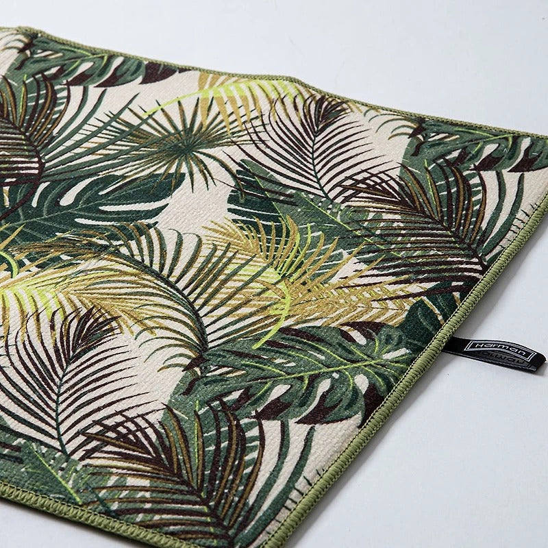 Microfiber Dish Drying Mat 15" x 20" - Green Palms