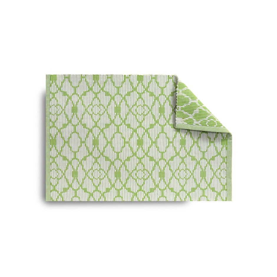 Moroccan Tile Cotton Placemat 13X19 Green