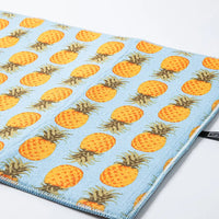 Tapis de séchage imprimé ananas noir 15" x 20"