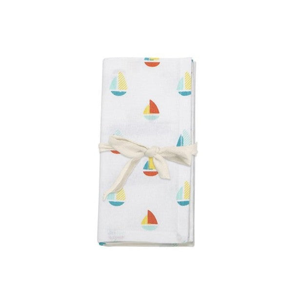 Sailboat Napkin White - Set of 4 – Kitchen Linens gift Montreal Villeray Urban Palate