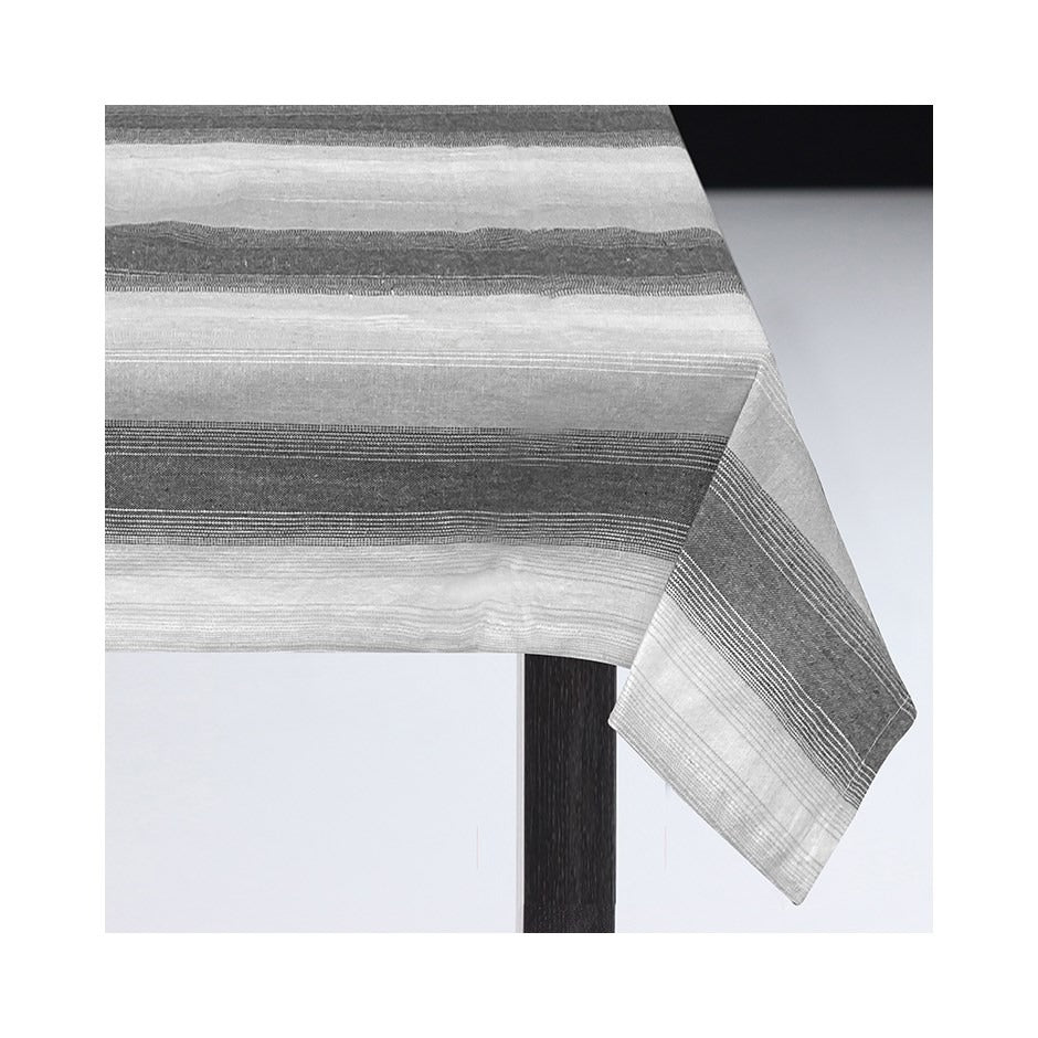 Sera Stripe Tablecloth - Grey 60" x 120"